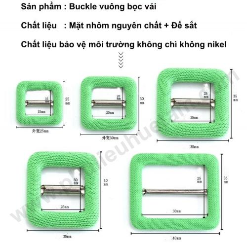 Khóa bọc vải hình vuông