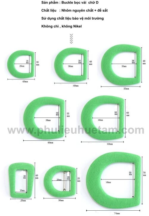 khóa bọc vải chữ D