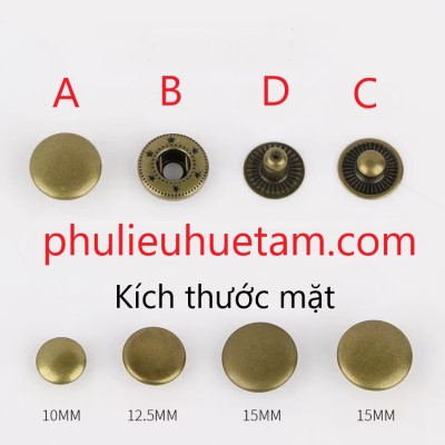 Nút bấm đồng 4 thành phần