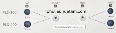 Nút bấm nhựa 4 thành phần