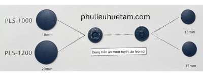 nút bấm nhựa 4 thành phần