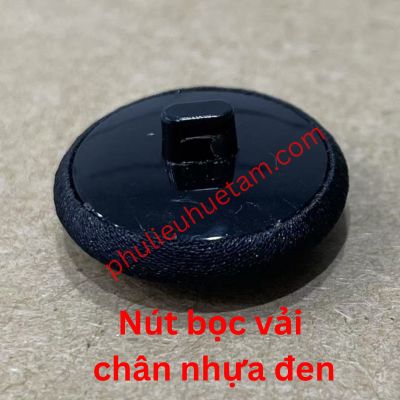 nút bọc vải chân nhựa đen