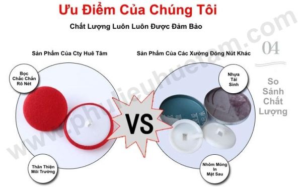 nút bọc vải