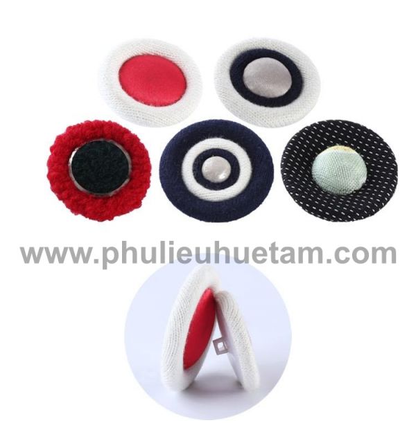 nút bọc vải nhuỵ hoa