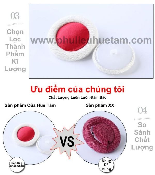 nút bọc vải