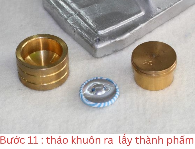 Cách đóng nút bọc vải