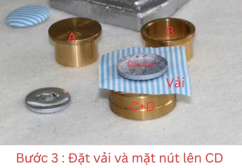 Cách đóng nút bọc vải