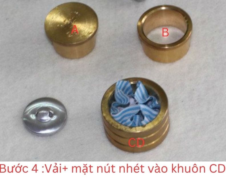cách đóng nút bọc vải