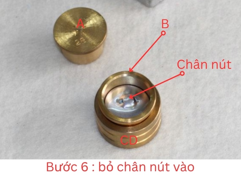 cách đóng nút bọc vải