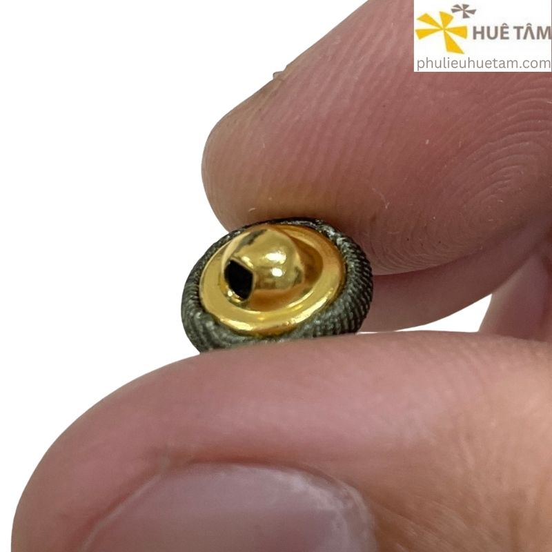 Cúc bọc vải chân đồng tròn