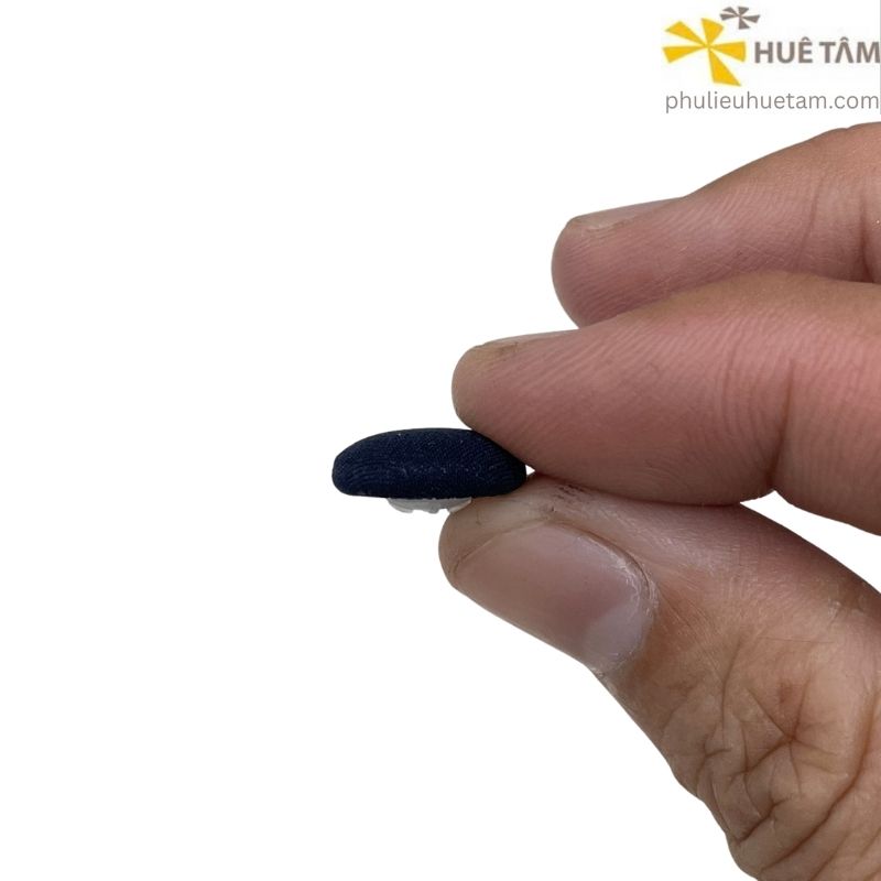 Cúc nón bọc vải đế nhựa đinh nhôm