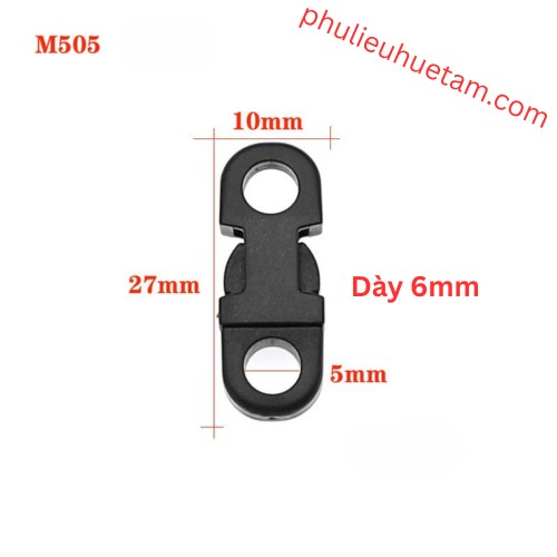 Khóa nhựa nhỏ xỏ dây 5mm