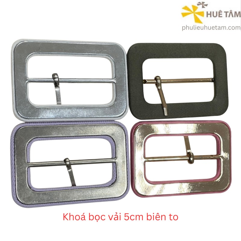 Khoá nịt bọc vải 5cm biên to 1cm