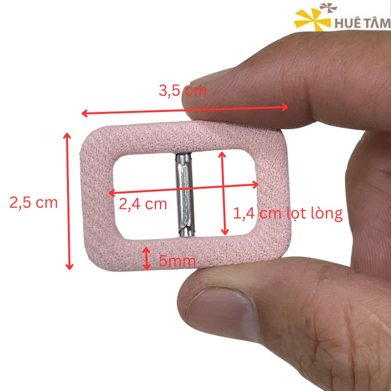 Khoá nịt bọc vải lọt lòng 1,4cm