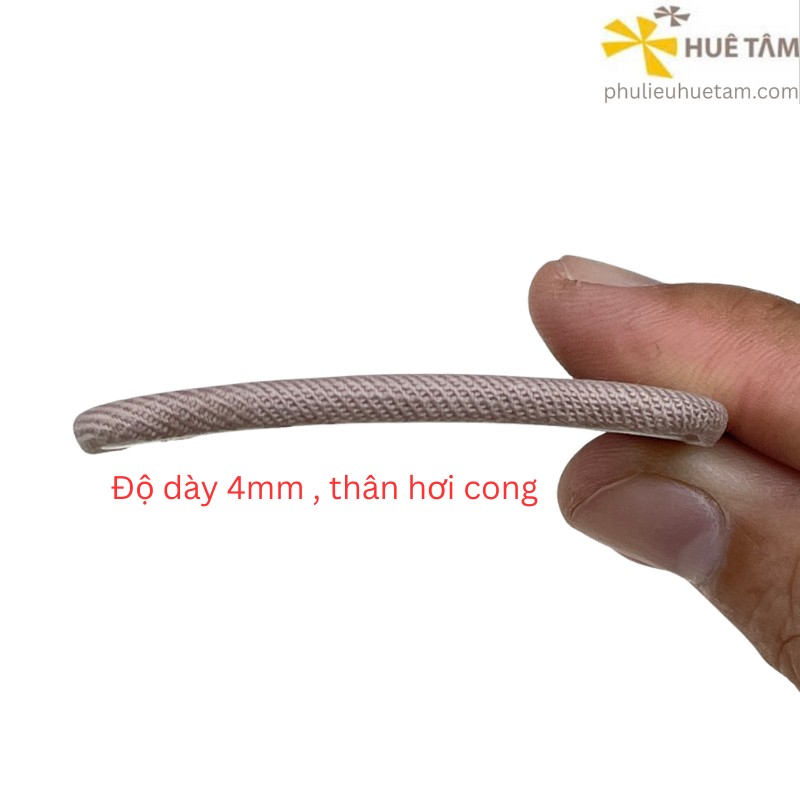 Khoá nịt bọc vài lọt lòng 2,5cm biên to biên nhỏ thân cong