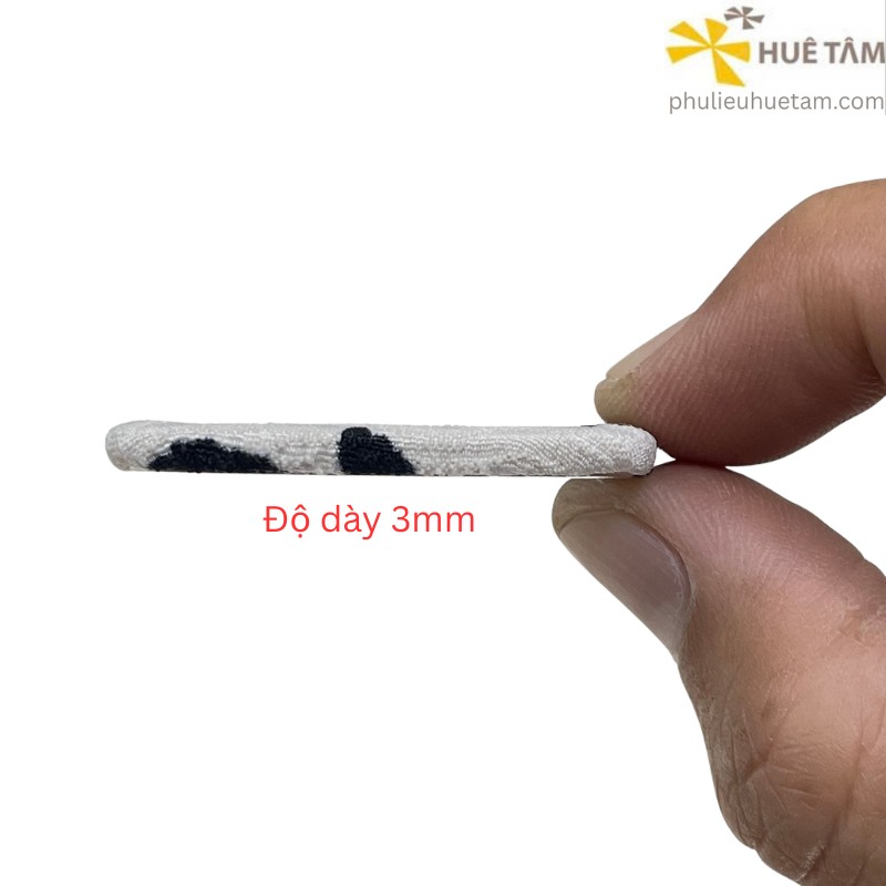 Khoá nịt bọc vải lọt lòng 3cm biên nhỏ