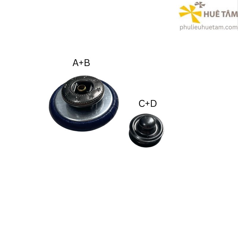 Nút bọc vải bốn chi tiết bốn thành phần