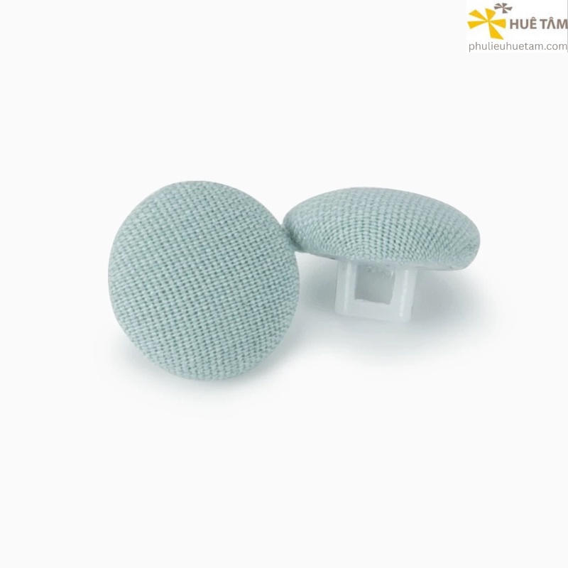 Nút bọc vải chân nhựa trắng16L
