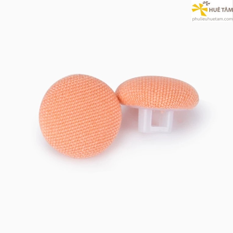 Nút bọc vải chân nhựa trắng16L