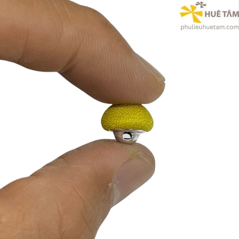 Nút bọc vải HalfBall chân nhôm tròn và chân kẽm
