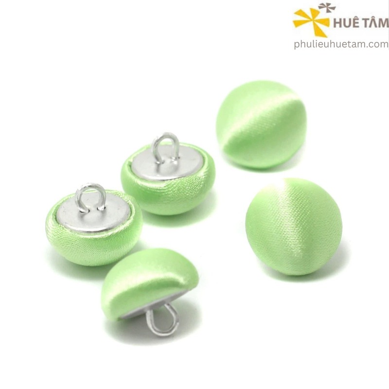 Nút bọc vải HalfBall chân nhôm tròn và chân kẽm