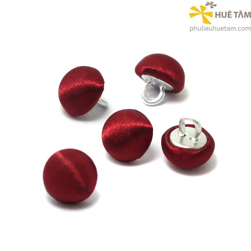 Nút bọc vải HalfBall chân nhôm tròn và chân kẽm