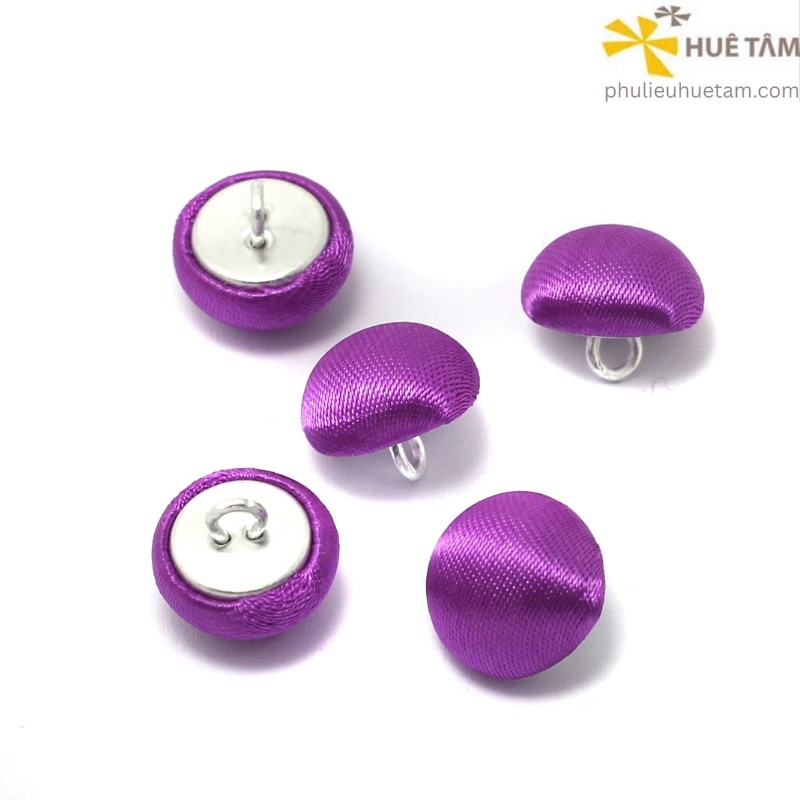 Nút bọc vải HalfBall chân nhôm tròn và chân kẽm