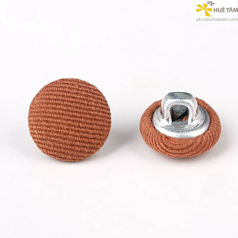 Nút bọc vải mặt cong chân nhôm cao