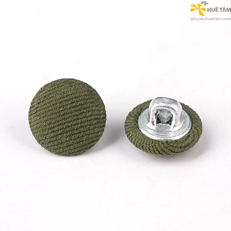 Nút bọc vải mặt cong chân nhôm cao