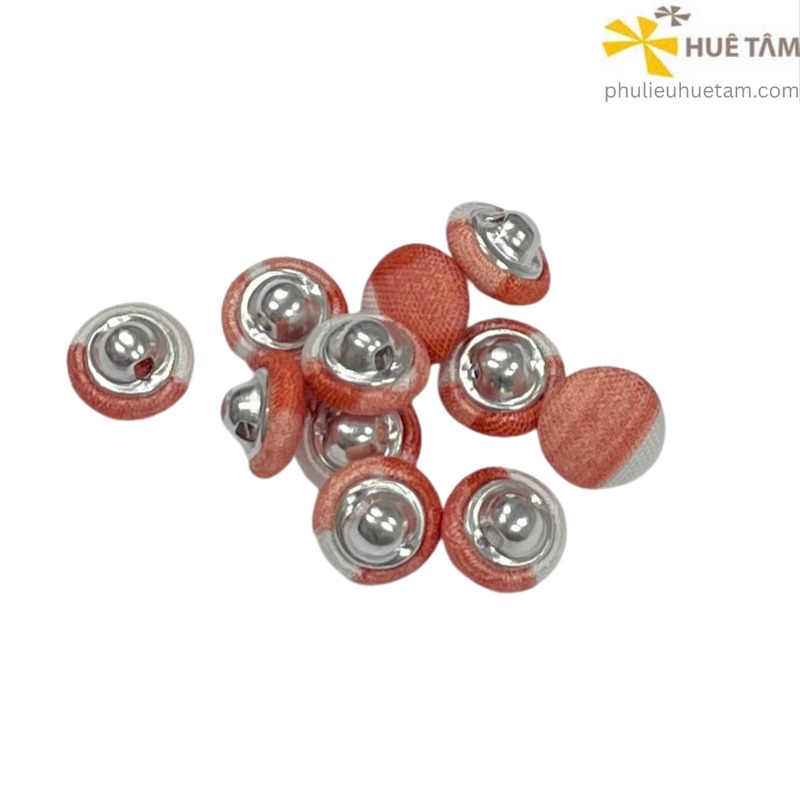 Nút bọc vải mặt cong chân nhôm tròn