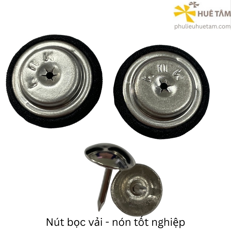 Nút bọc vải nón tốt nghiệp