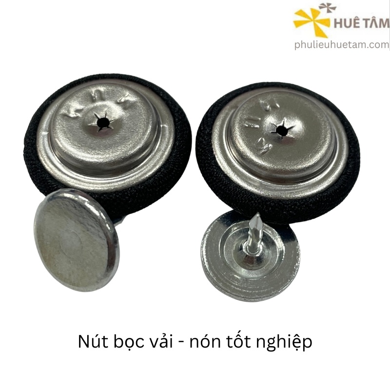 Nút bọc vải nón tốt nghiệp