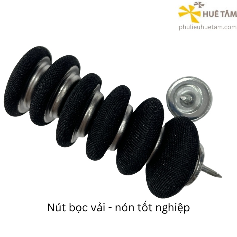 Nút bọc vải nón tốt nghiệp