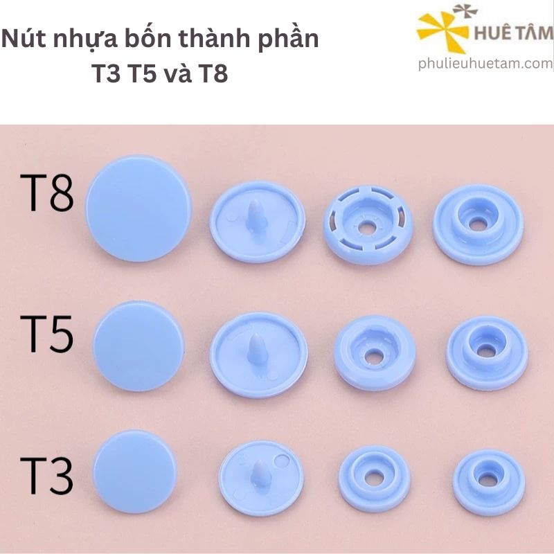 Nút nhựa bốn thành phần T3 T5 T8