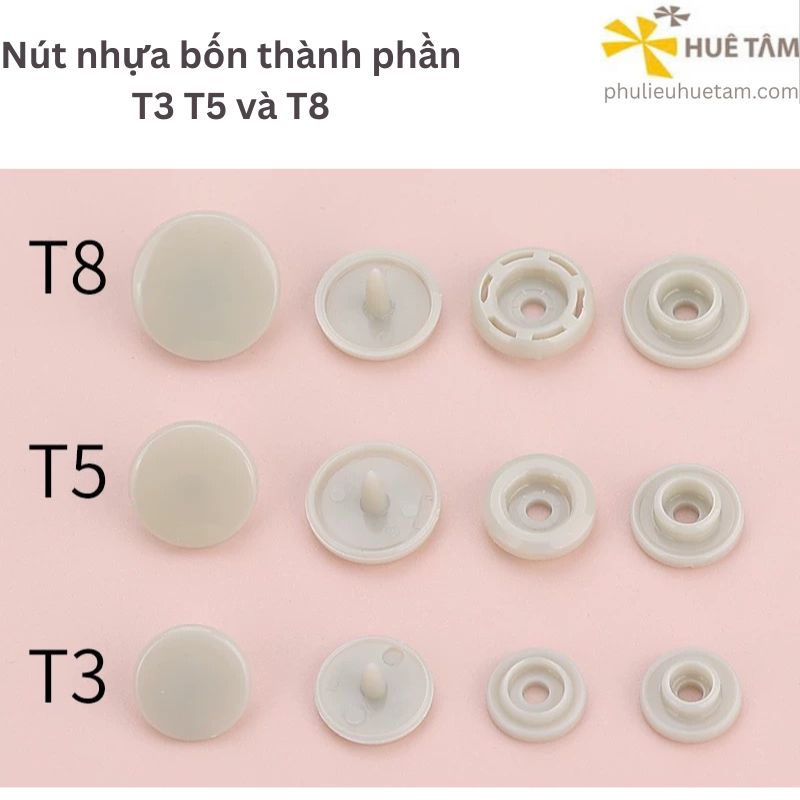 Nút nhựa bốn thành phần T3 T5 T8