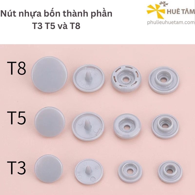 Nút nhựa bốn thành phần T3 T5 T8
