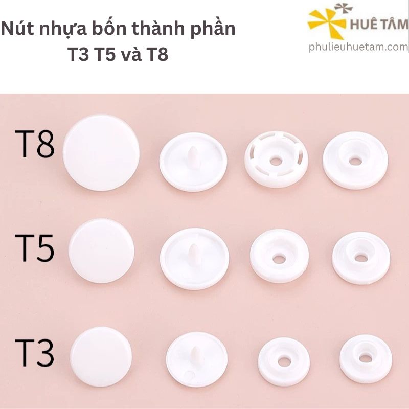 Nút nhựa bốn thành phần T3 T5 T8