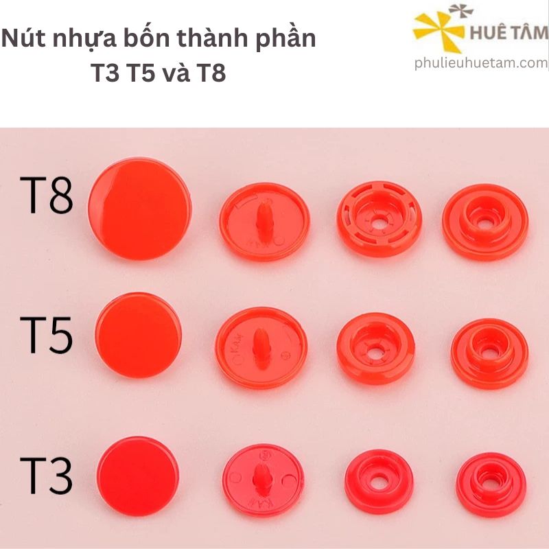 Nút nhựa bốn thành phần T3 T5 T8