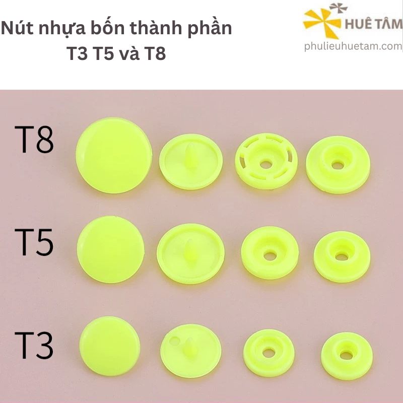 Nút nhựa bốn thành phần T3 T5 T8