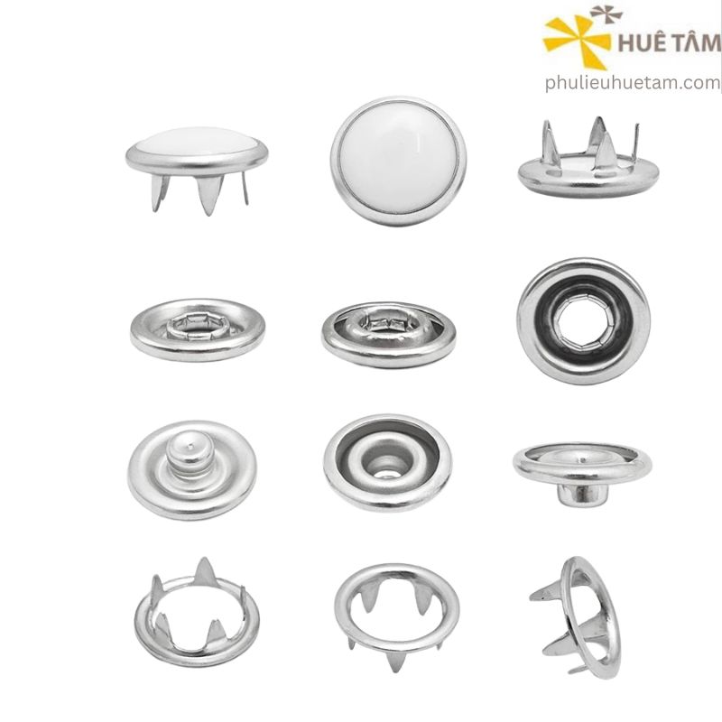 Nút prong snap mặt trân châu