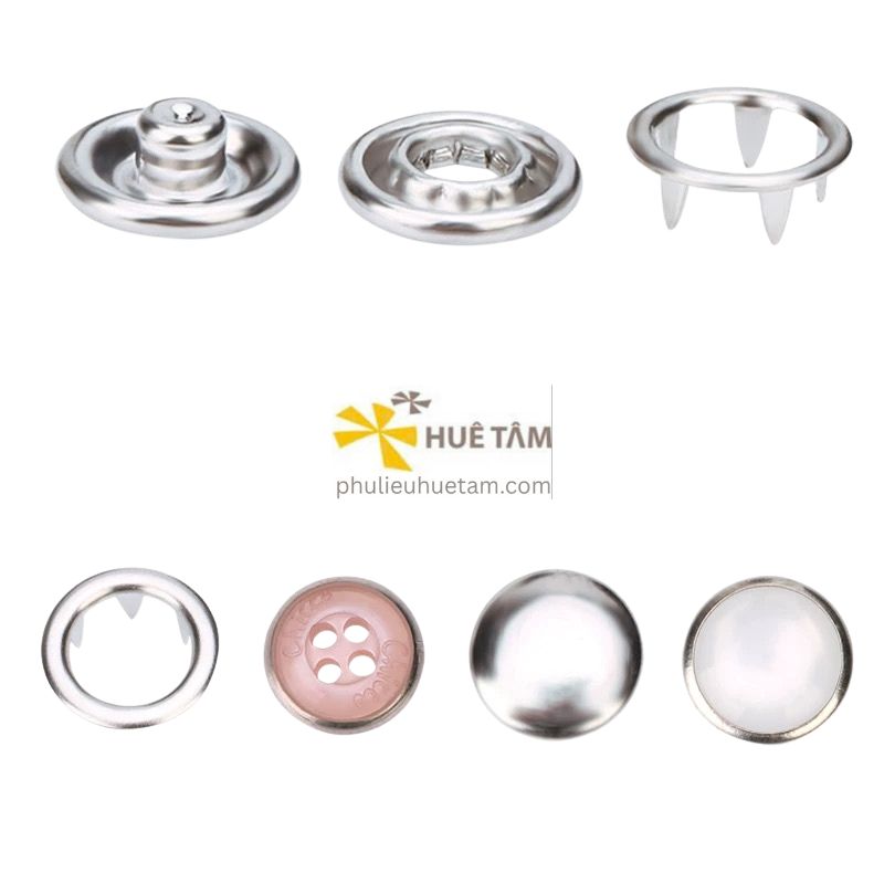 Nút prong snap mặt trân châu