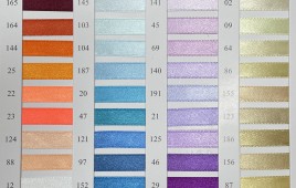 Bảng màu dây satin A12