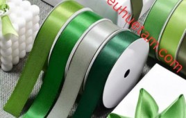 Dây satin DIY dãy màu xanh
