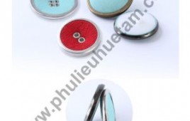 Nút bọc vải viền kim loại
