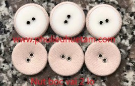 nút bọc vải mắt cáo đế nhựa
