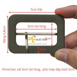Khoá nịt bọc vải 5cm biên to 1cm