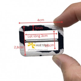Khoá nịt bọc vải lọt lòng 3cm biên nhỏ