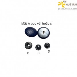 Nút bọc vải bốn chi tiết bốn thành phần
