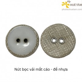 Nút bọc vải mắt cáo đế nhựa