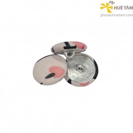 Nút bọc vải mặt cong chân nhôm R